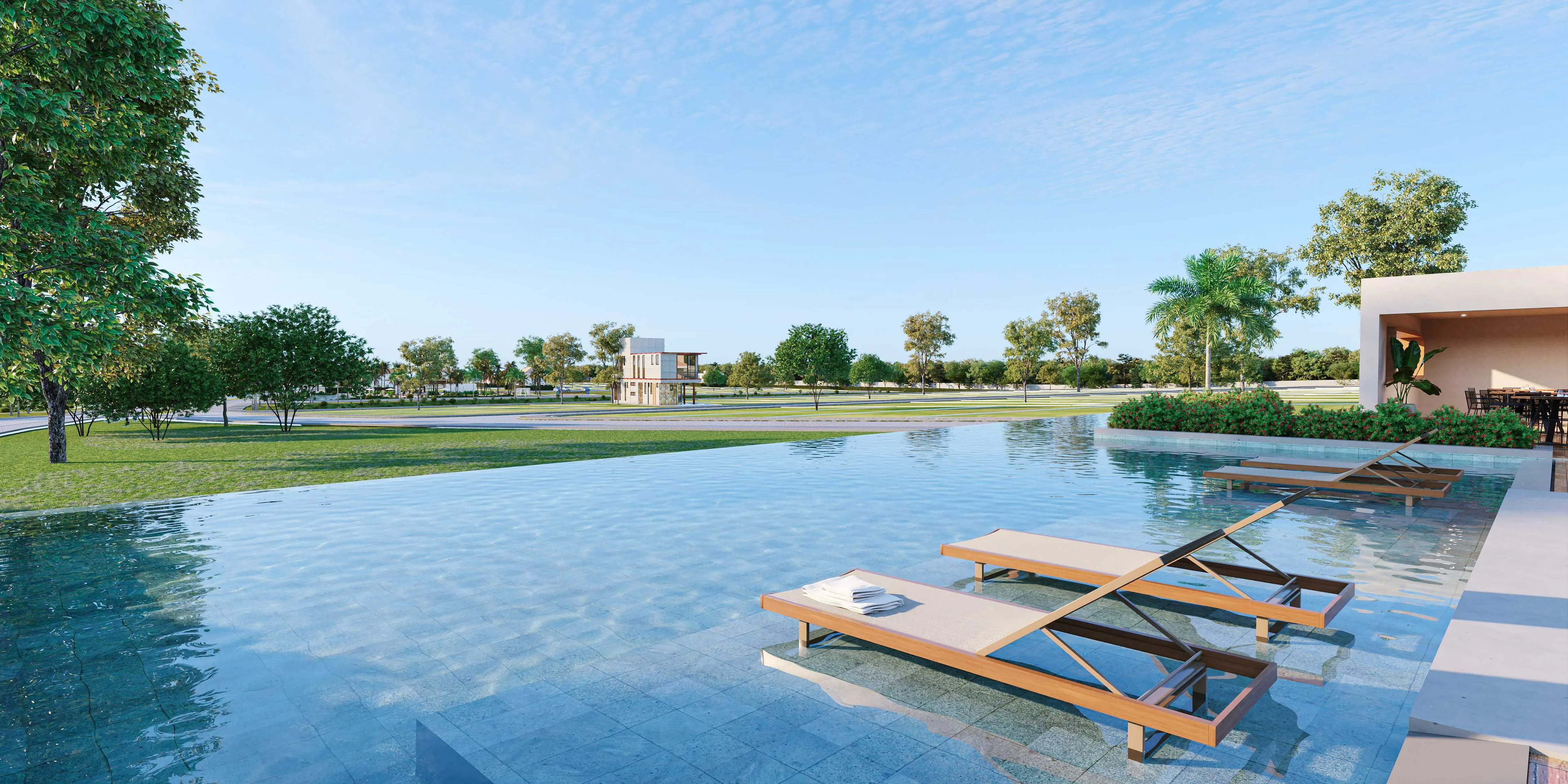 Piscina com borda infinita